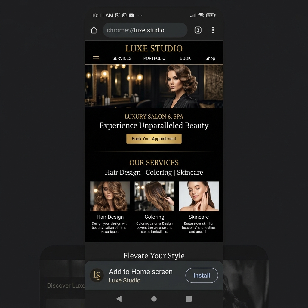Android Chrome install banner